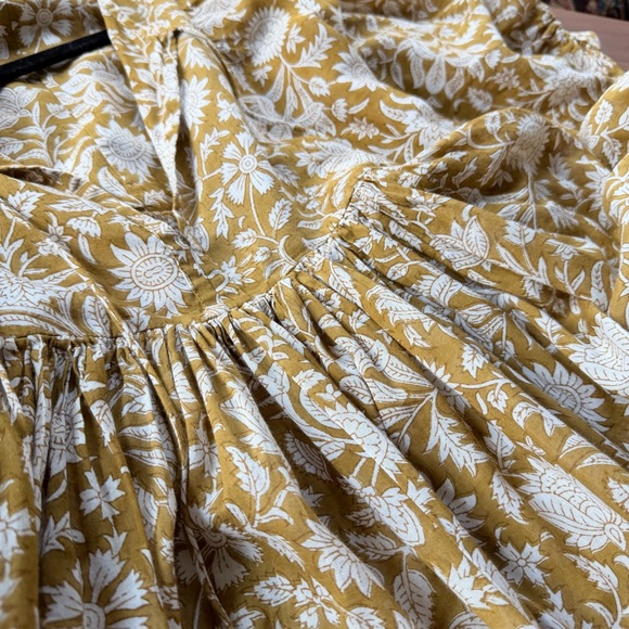 DAUGHTERS OF INDIA Kyra Block Print Cotton Mini Dress Size Small S - Picture 11 of 11